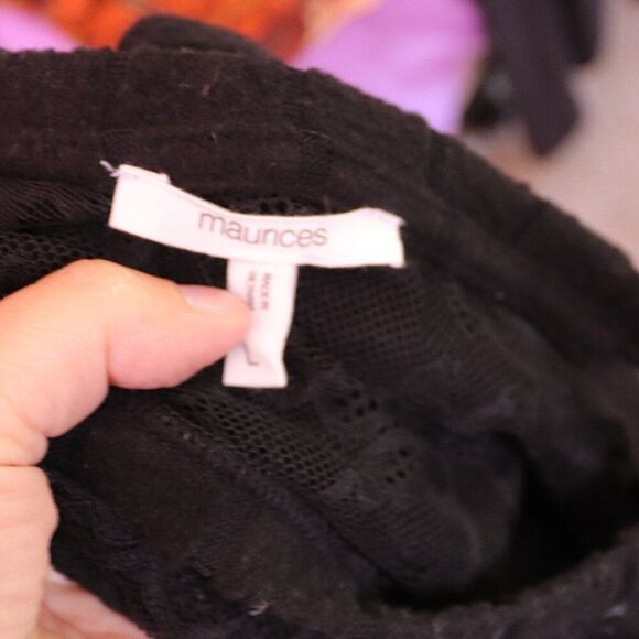 Maurices | Black Lace Long Sleeve Sweater Large - Picture 6 of 8